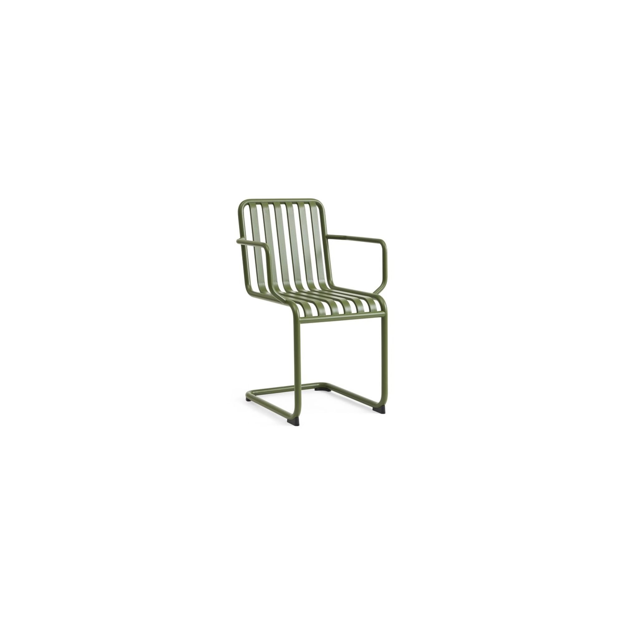 Chaise Cantilever Palissade avec Accoudoirs Olive