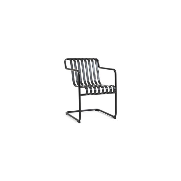 Chaise de Salle à Manger Cantilever Palissade avec Accoudoirs Anthracite