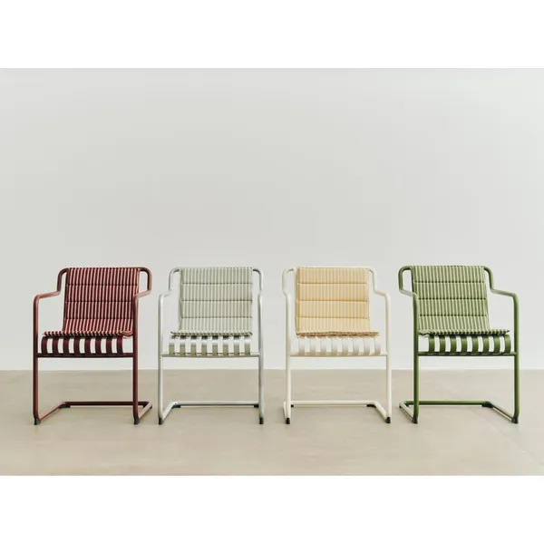 Palissade Cantilever Dining Chair With Armrests Cream White