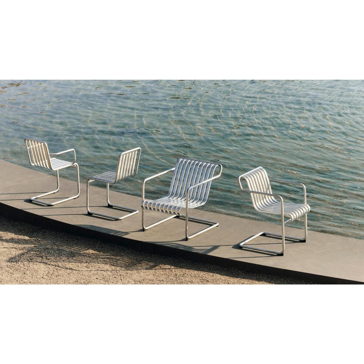 Fauteuil Cantilever Palissade, Anthracite Bas
