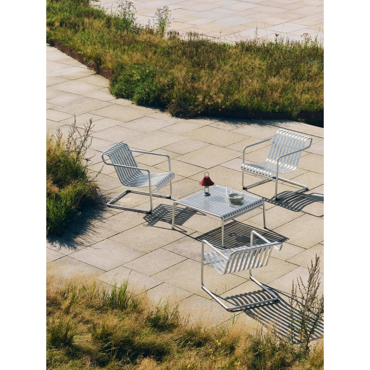 Palissade Freischwinger-Sessel Low Sky Grau
