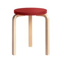 Stool 60 Stool Birch/ Red
