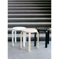 Stool 60 Stool Birch/ Red