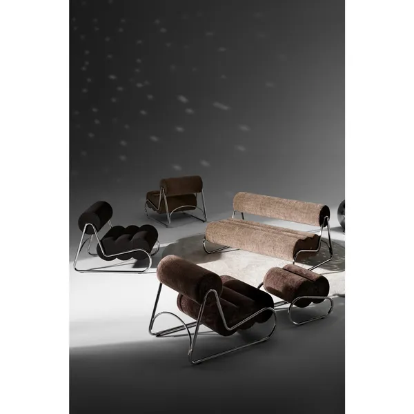 Fave Footstool Chrome/Giada 09/1
