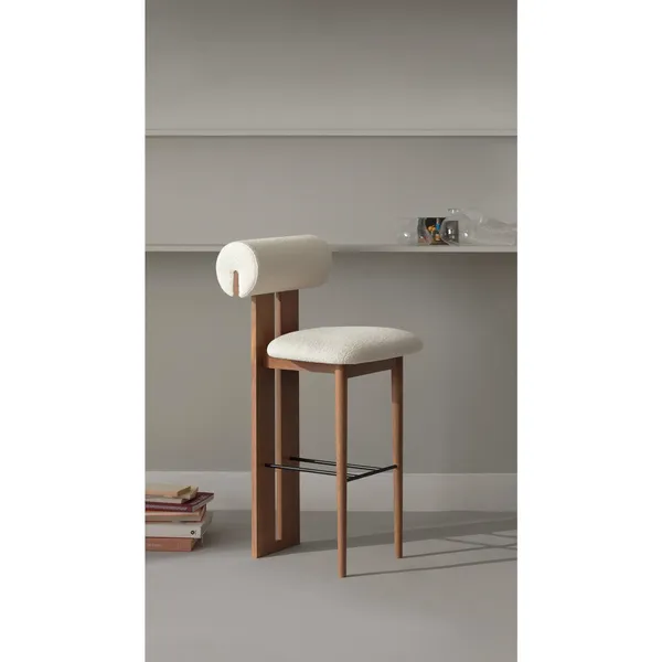Hippo Barhocker H75 Natur Eiche/Kamel 21004