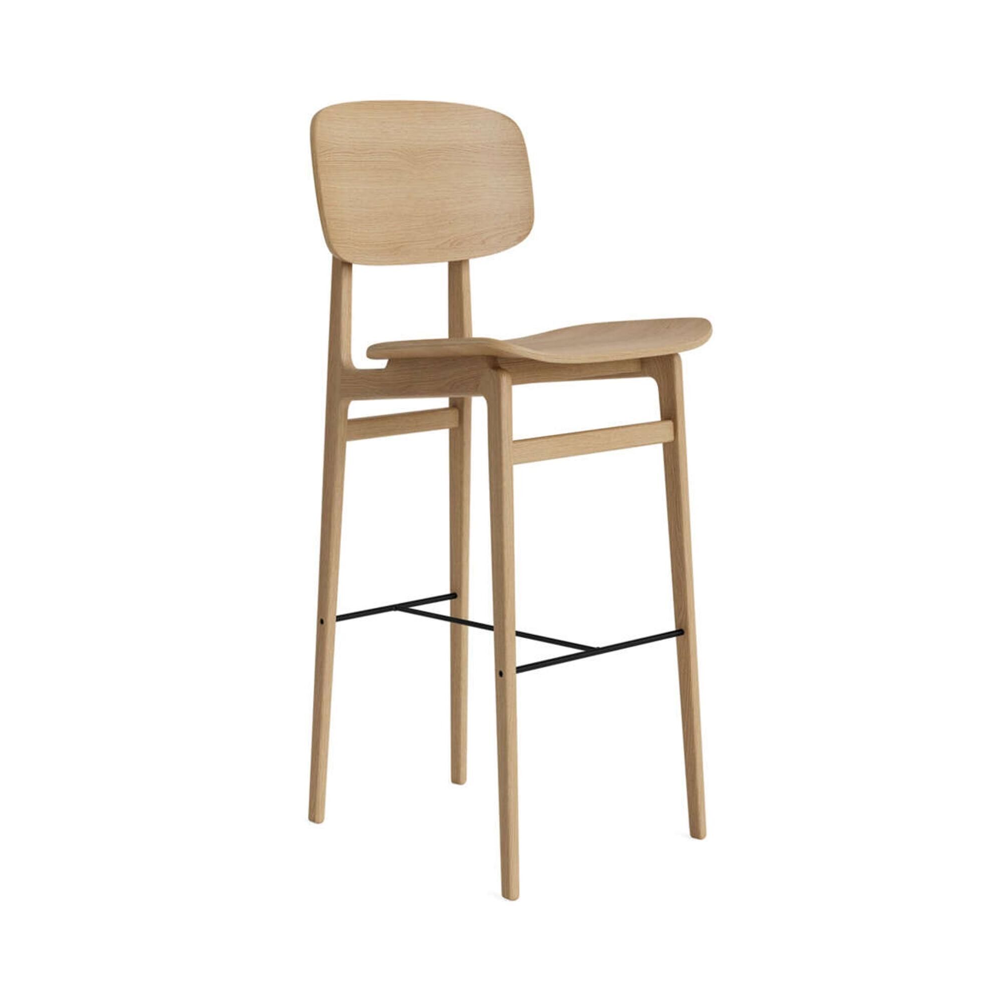 NY11 Barstol Med Ryglæn H75 Natural Eg