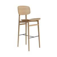 NY11 Bar Stool With Backrest H75 Natural Oak