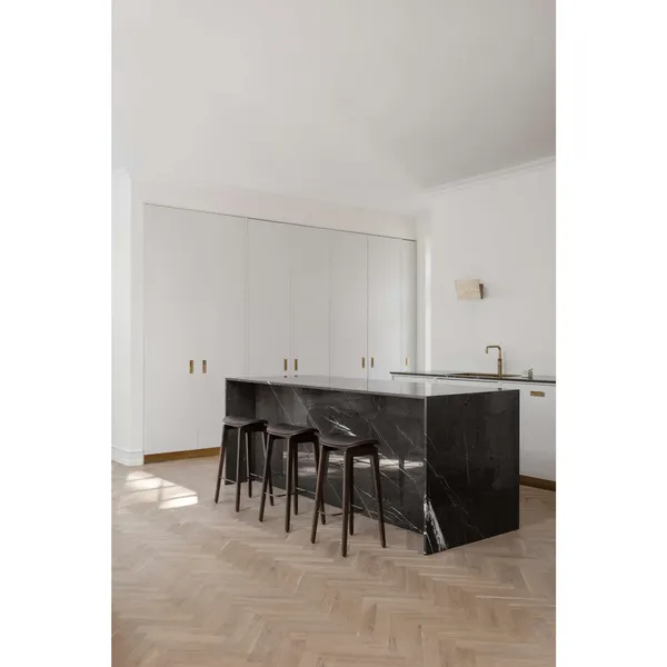 NY11 Barhocker mit Gepolstertem Sitz H75 Schwarz /Anthrazit 21003