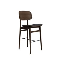 NY11 Bar Stool With Upholstered Seat & Backrest H65 Dark Smoked Oak/Anthracite 21003