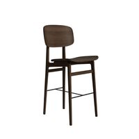 NY11 Bar Stool With Backrest H65 Dark Smoked Oak