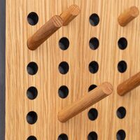 Scoreboard Horizontal Coat Rack Small Oak