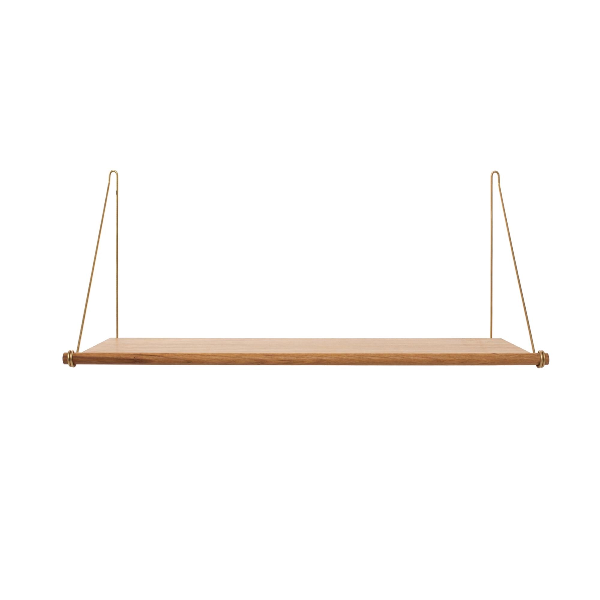 Étagères en Bois Bouclé Chêne/ Laiton