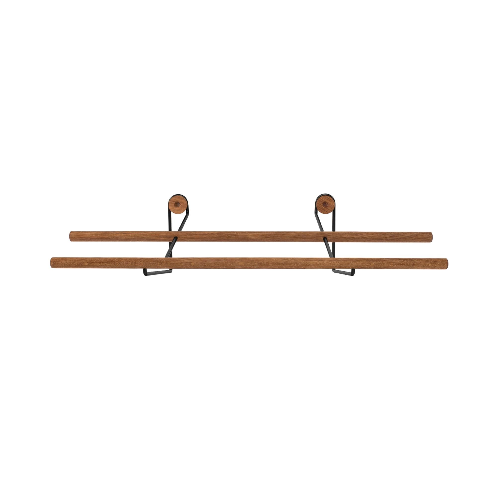 Étagères à Chaussures en Bois Petit en Chêne et Laiton.