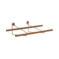Shoe Rack Shoe Shelf Small Oak/ Brass