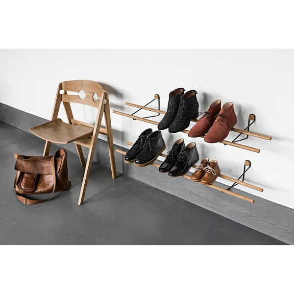 Schoenenrek Schoenenplank Eiken/ Messing