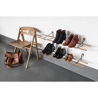 Schoenenrek Schoenenplank Eiken/ Messing