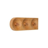 Solid 3 Coat Rack Oak
