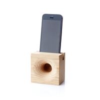 Sono Ambra Luidsprekers voor Telefoons, Wit met Zeep Behandeld Eikenhout