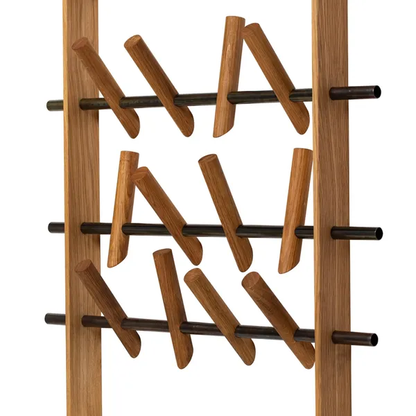 -kledningsstativ Eik/ Sort