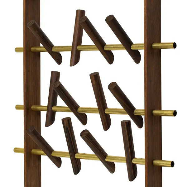 -kledningsstativ Eik/ Messing
