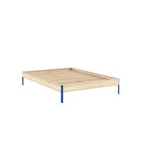 Core Bed Frame 140x200 Raw/Vivid Blue