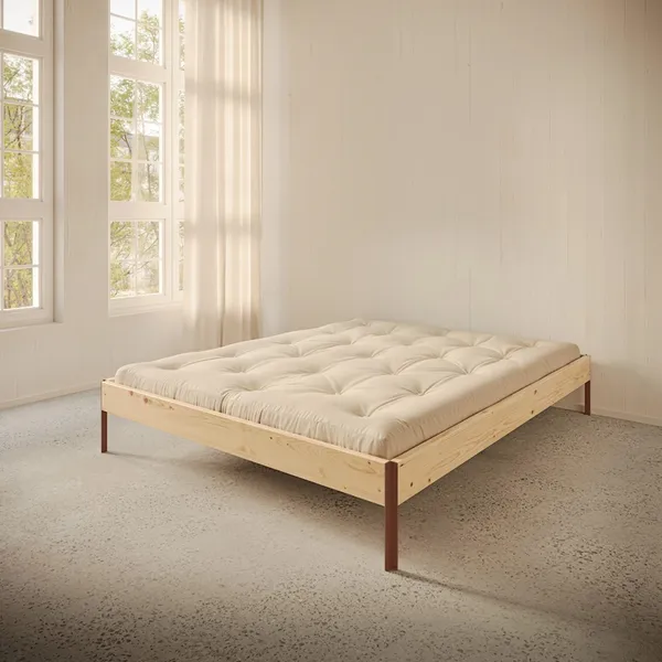 Core Bedframe 140x200 Raw/Terra Red
