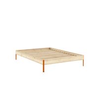Core Bed Frame 140x200 Raw/Solar Orange