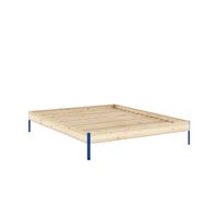 Core Bed Frame 160x200 Raw/Vivid Blue