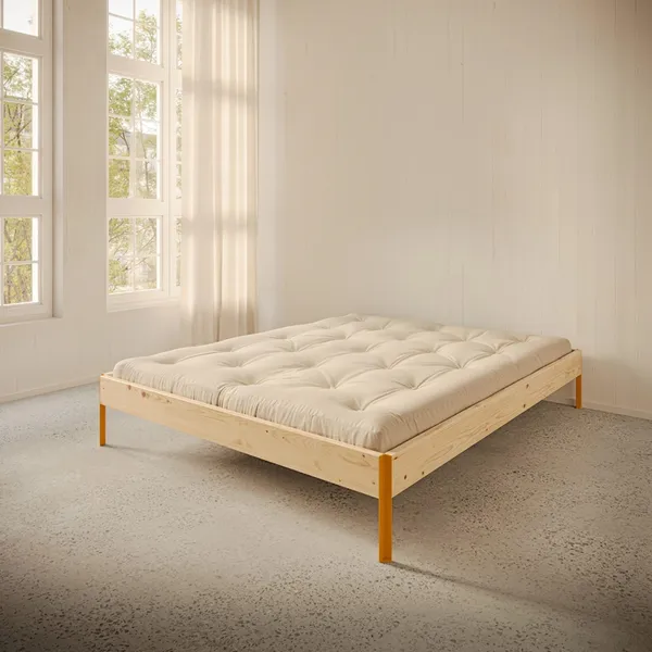 Core Bed Frame 160x200 Raw/Solar Orange