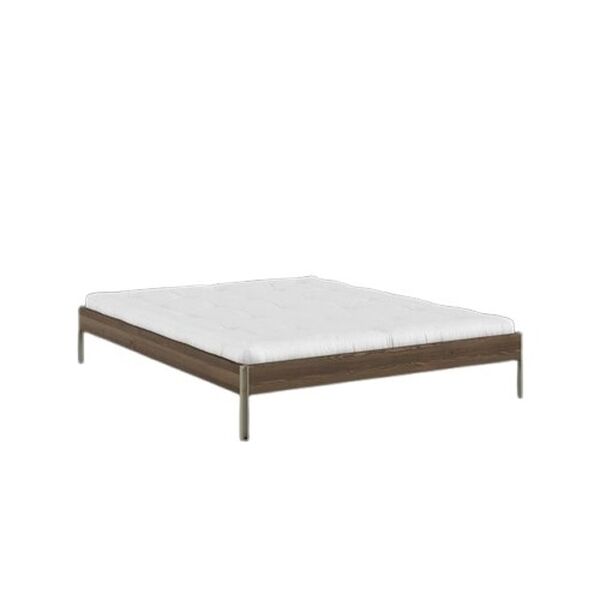 Core -sängynrunko 160x200 Johanneksenleipäpuunruskea/salvianvihreä