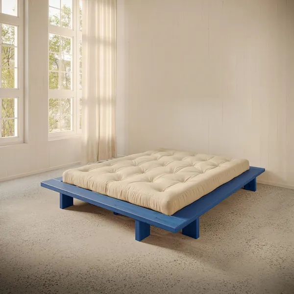 Estructura de Cama Japan 140x200 Azul Vivo