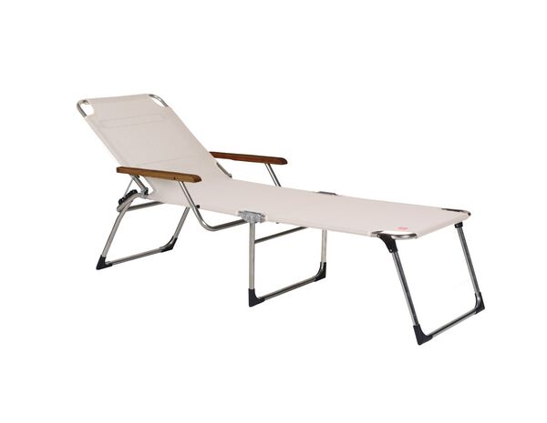 Transat Amigo avec Accoudoirs Beige/ Blanc