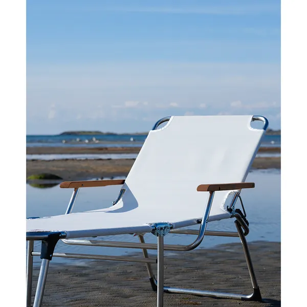 Amigo Ligbed met Armleuningen Beige/ Wit