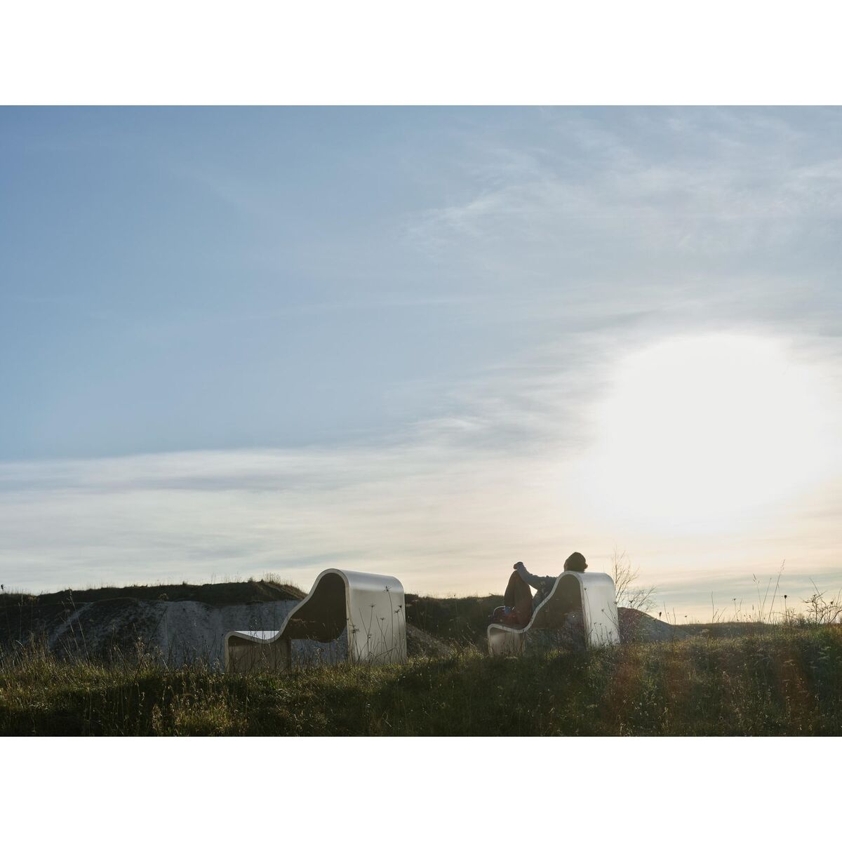 Dream View Bank 60 cm Geborsteld Aluminium