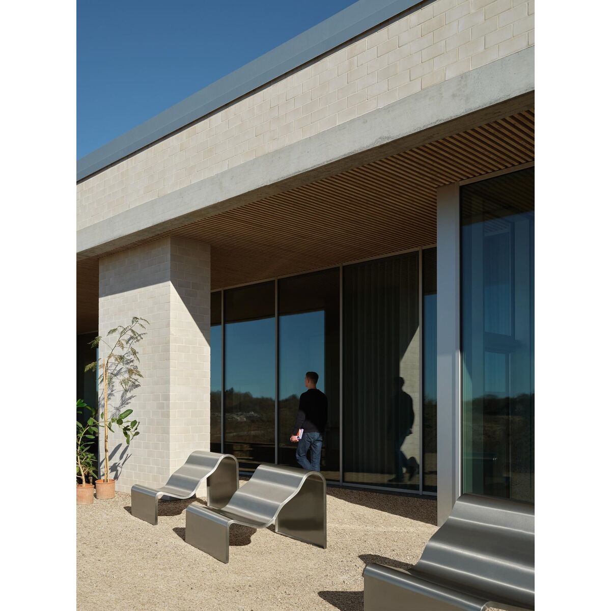 Dream View Bank 60 cm Geborsteld Aluminium