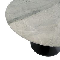 Center Dining Table Ø90 Gray Marble/ Black