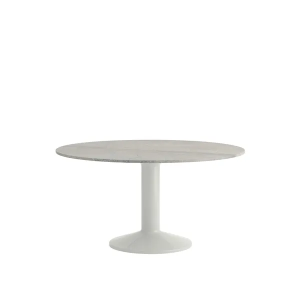 Center Dining Table Ø140 Gray Marble/ Gray