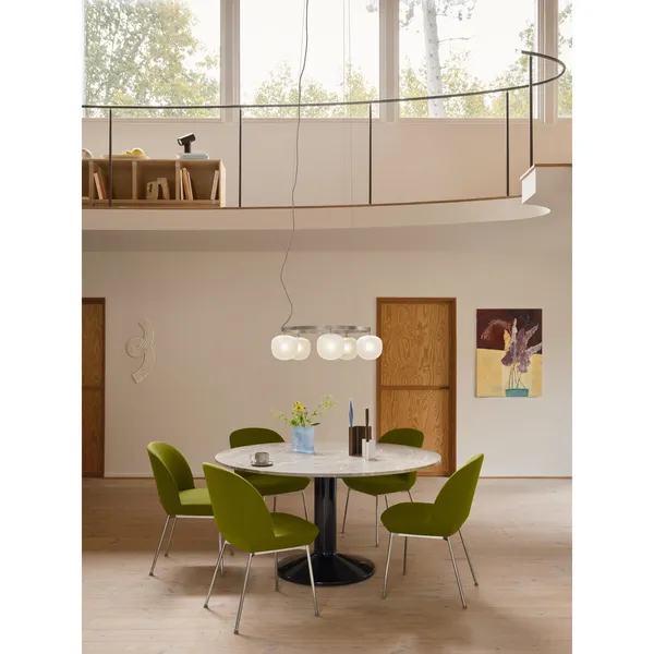 Center Dining Table Ø140 Gray Marble/ Gray
