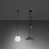 Aggregato Saliscendi Ø38 Pantalla Opal con Rosetón Extra Blanco