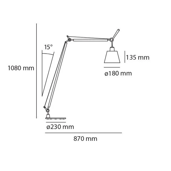 Basculante Reading Gulvlampe Pergament
