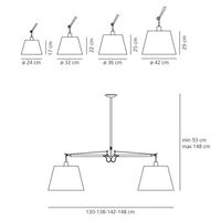 Tolomeo Basculante Pendelleuchte Satin Ø24