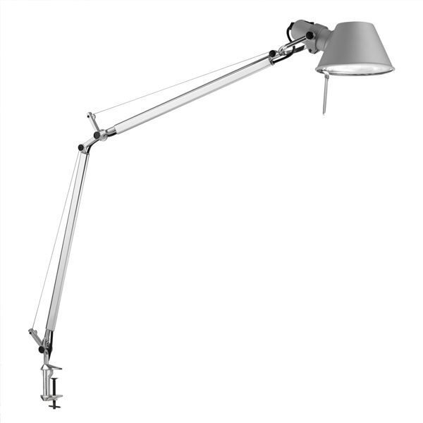 Tolomeo Bordslampa Aluminium med Kl&auml;mma