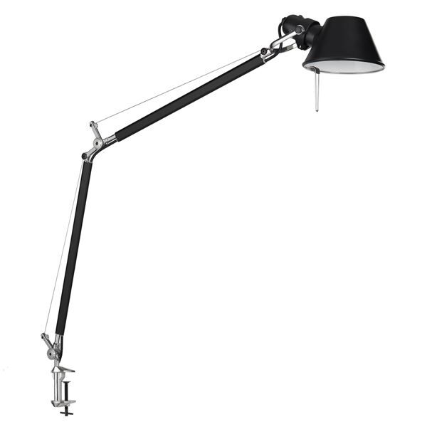 Tolomeo Bordslampa Svart med Kl&auml;mma