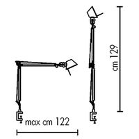 Lámpara de Mesa Tolomeo Negro con Clip