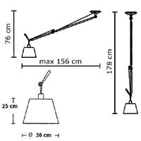 Tolomeo Decentrata Pendel Pergament 24 cm