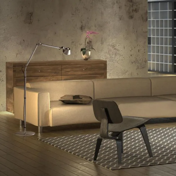 Tolomeo Floor Lamp Aluminum