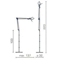 Tolomeo Gulvlampe Sort