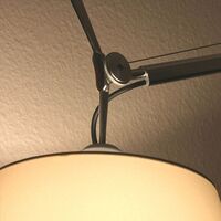 Tolomeo Mega Stehlampe Pergament 32 cm Lampenschirm mit Dimmer