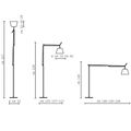Tolomeo Mega Floor Lamp Satin 36 cm Shade