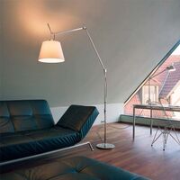Tolomeo Mega Stehlampe Satin 36cm Lampenschirm mit Dimmer